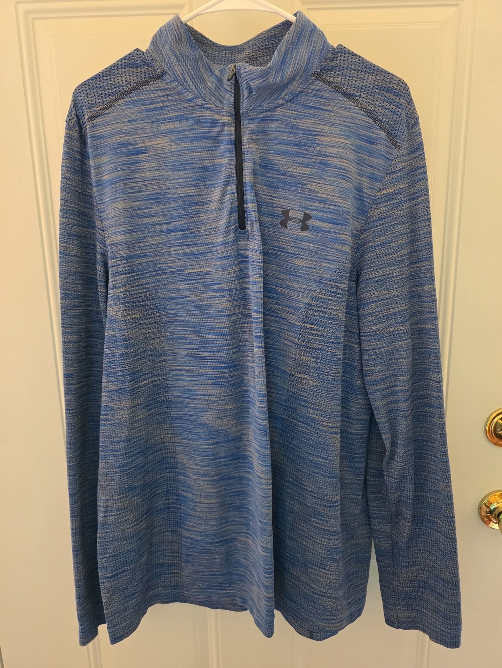 Under Armour Blue Heather 1/4 Zip Pullover Size XL
